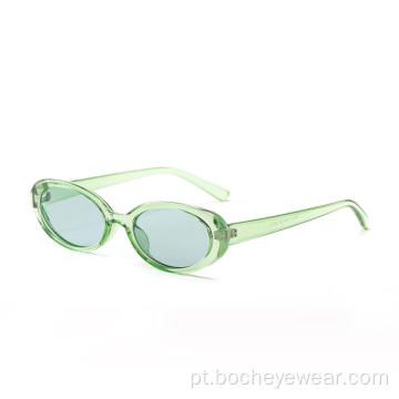 Óculos de sol femininos de moda feminina com moldura pequena em formato oval